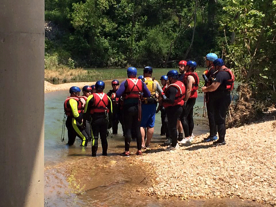 Water Rescue Training excercises for the Liberty Fire volunteers.